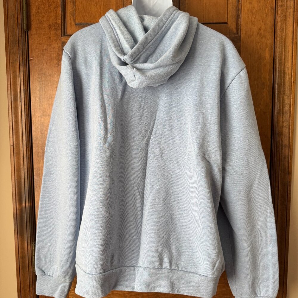 Lacoste Light Blue Pullover Hoodie w/Drawstring Sweatshirt Size 9 - Picture 8 of 11